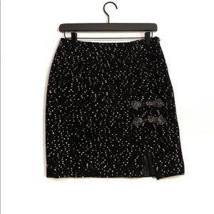 Cynthia Steffe Black and White Wool Skirt